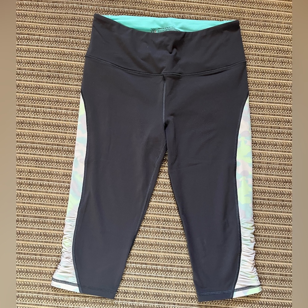 Victoria's Secret Sport Black and Green Leggings